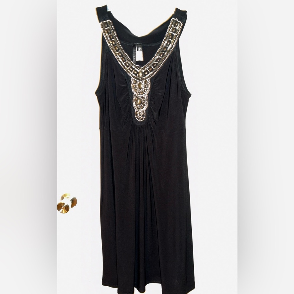 Elegant Black Embellished Dress
